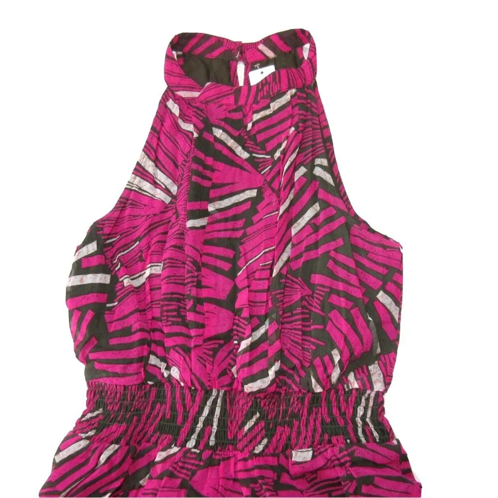 NWT Anthropologie Maeve Kelli Halter Maxi in Pink Combo Sleeveless Dress XS - Image 6