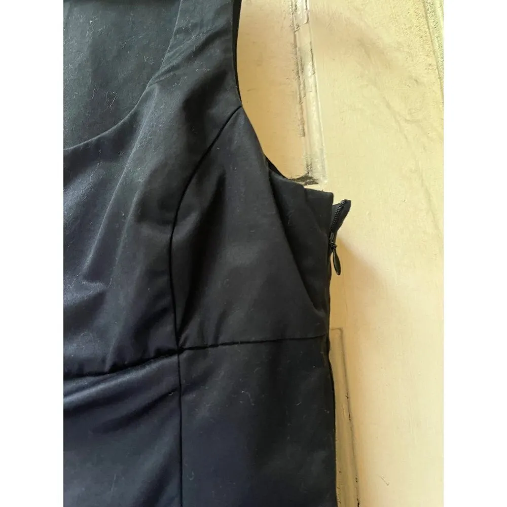 United colors of Benetton sleeveless black scoop neck sheath midi dress size M - Image 10