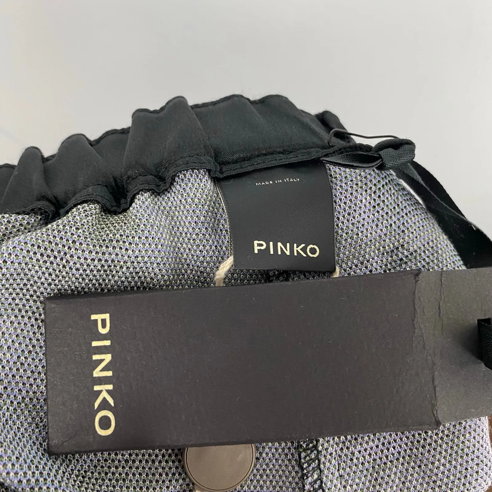 PINKO Charcoal Floral High Waisted Straight Leg Casual Pants Size 36 Gray - Image 6