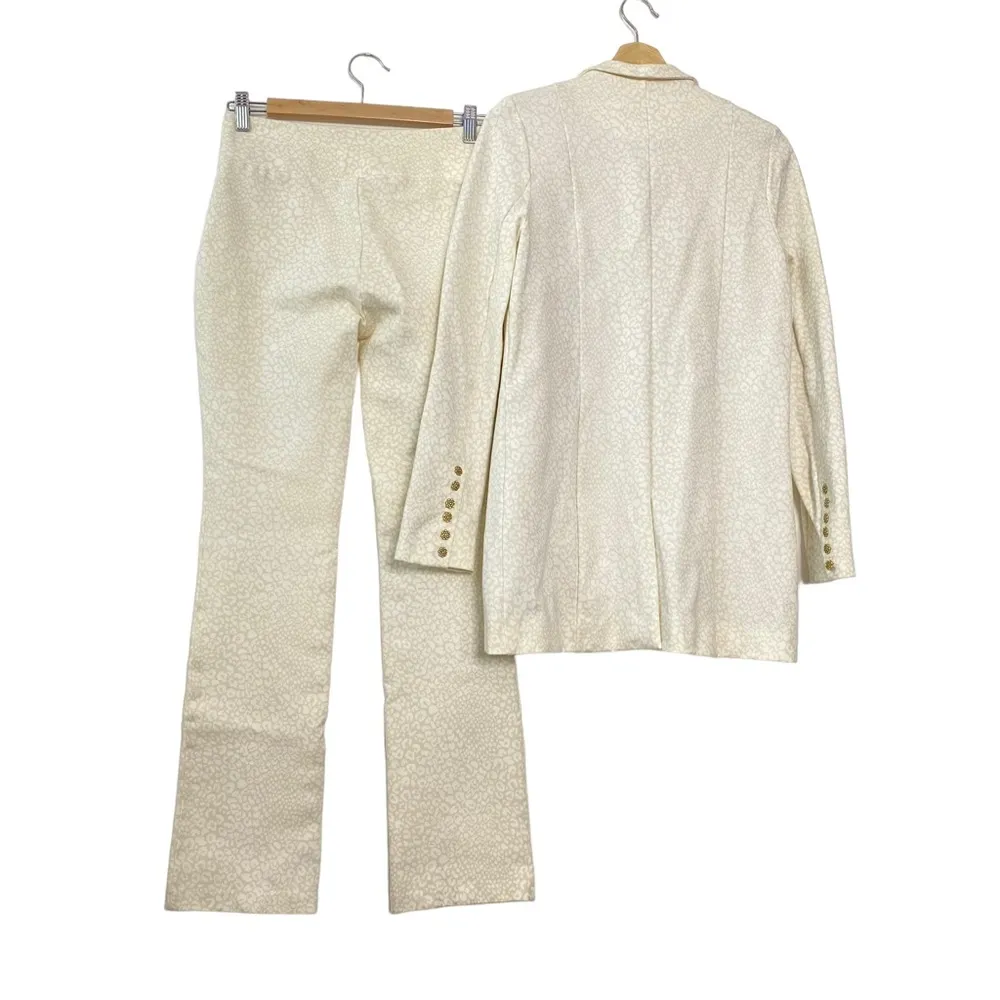 Soft Surroundings Leontine Ponte Knit Animal Print Pant Suit Set - Image 11