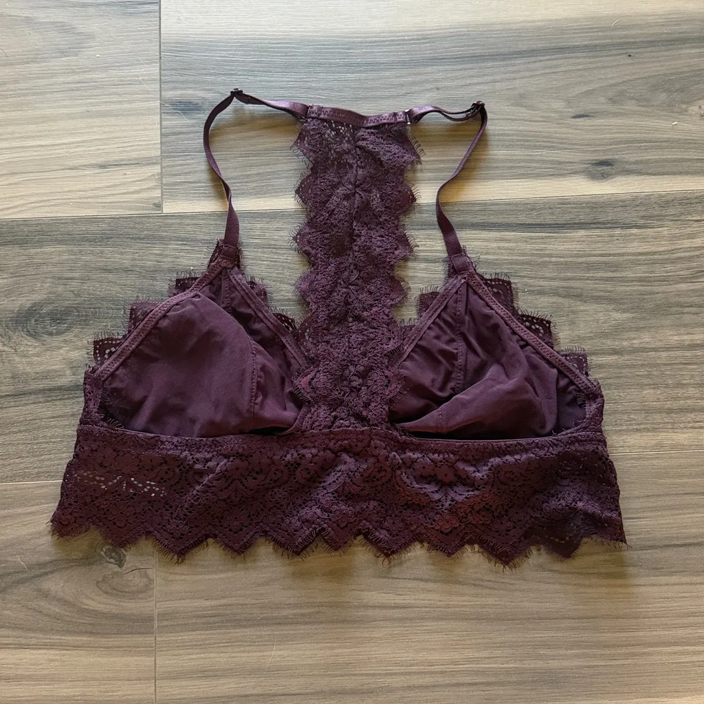 Aerie Deep Purple Lace Bralette - Image 3
