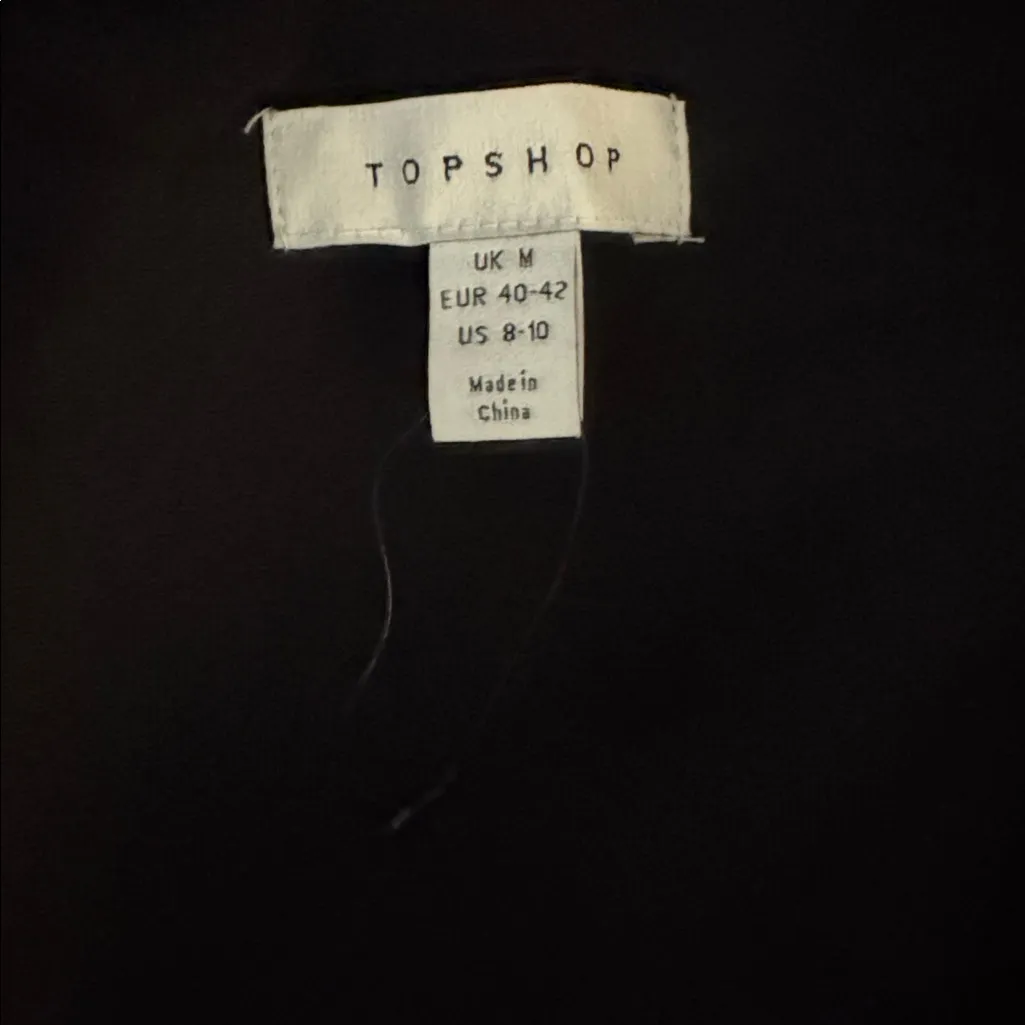 Topshop Borg Quarter Zip Black Fleece Hoodie Long Sleeve Pouch Pocket Sweater M - Image 6