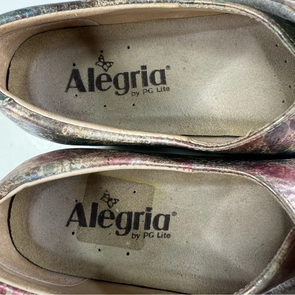 Alegria Floral Kaitlyn Patina Mary‎ Jane Shoes Size 40 - Image 4