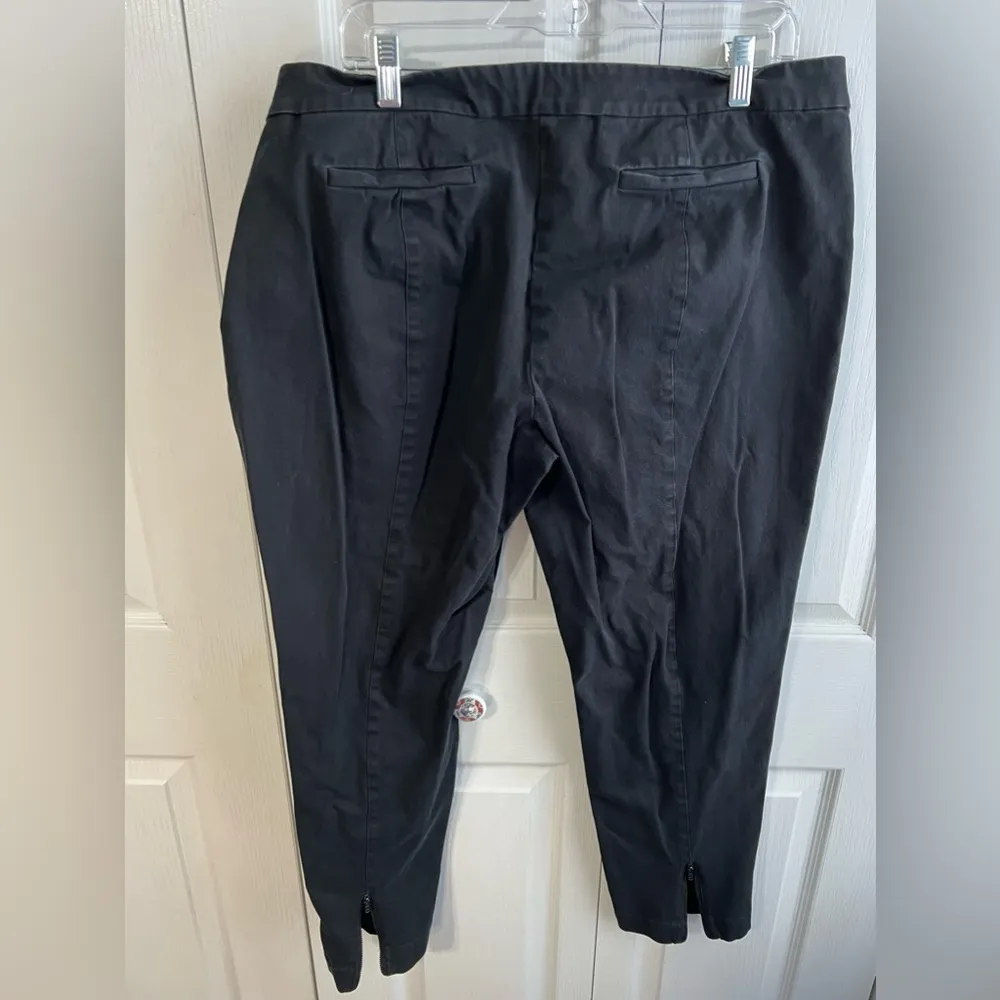 Eileen Fisher Ankle Zip Trousers Organic Cotton blend size XL - Image 5