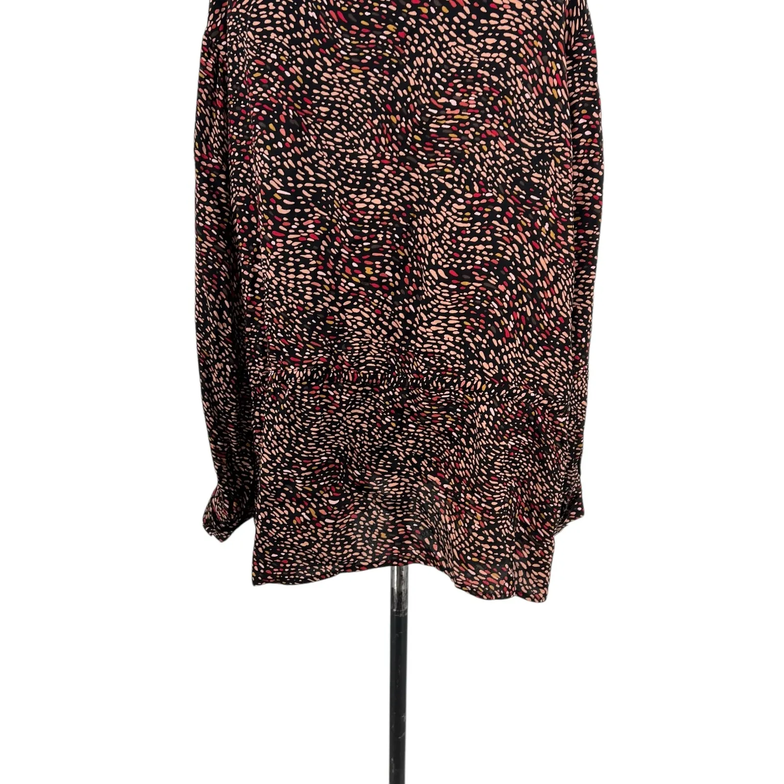 Hobbs London Rosalia Scatter Print Blouse Long Sleeve‎ Abstract Print Size US 14 Blue - Image 10