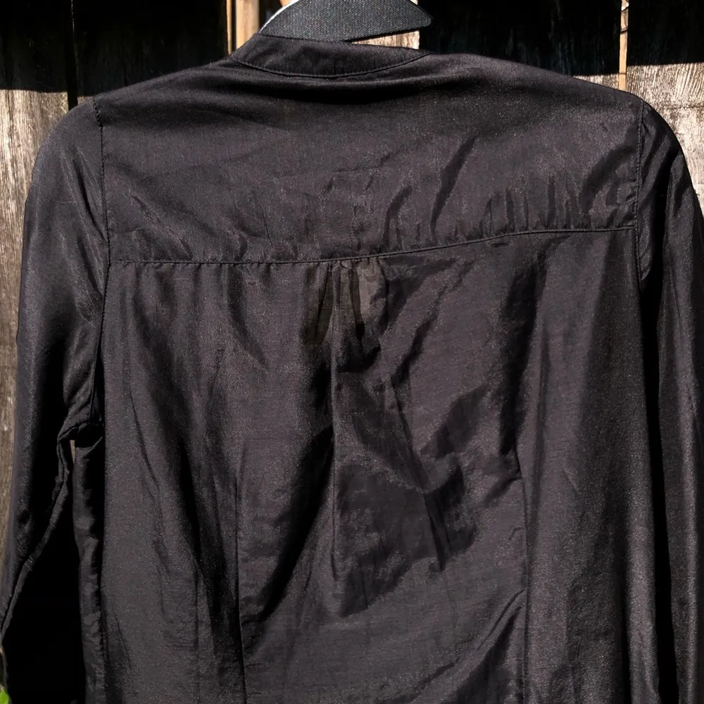 Colleen Lopez My Favorite Things Cotton Silk Blend Black Tunic Dress Ruffles XS - Image 7