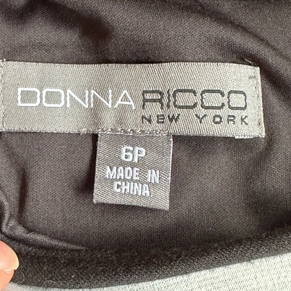 Donna Ricco Black & White Stripe Mini Dress SZ P6 Short Sleeves Zipper I… - Image 9