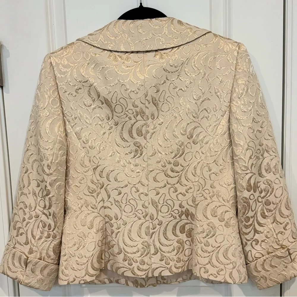 Mother of the Bride Formal Business Elegant Office Gold Blazer Jones New York - Image 4