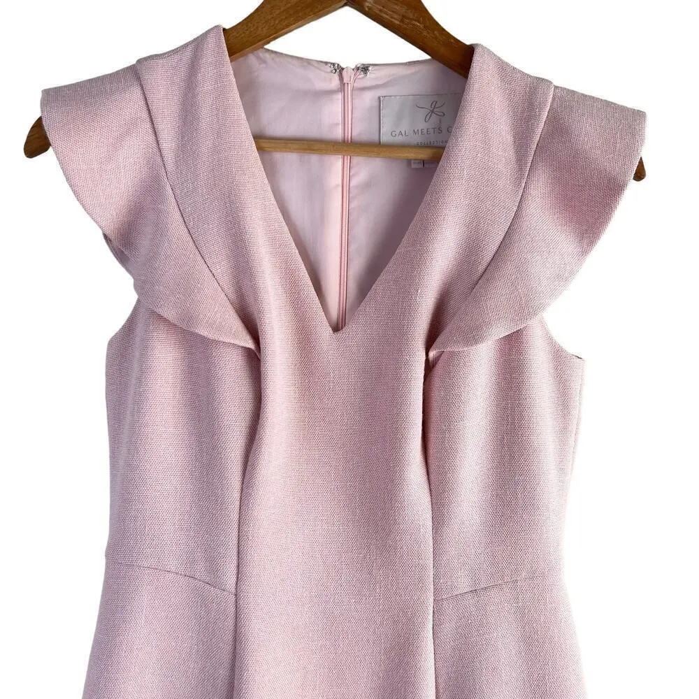 Gal‎ Meets Glam Laurie Flutter Sleeve Mini Dress in Pink, Size 2 - Image 5