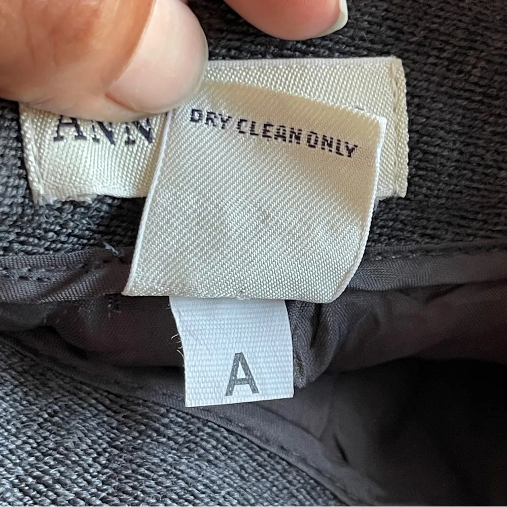 ANN TAYLOR | Charcoal Gray Wool Blend Straight Leg Trousers Sz 4 - Image 7