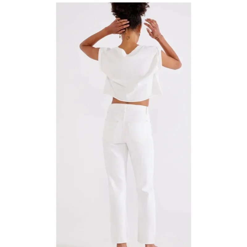 ETICA Finn Slim Straight Jean Size 26 New with Tags‎ White - Image 4