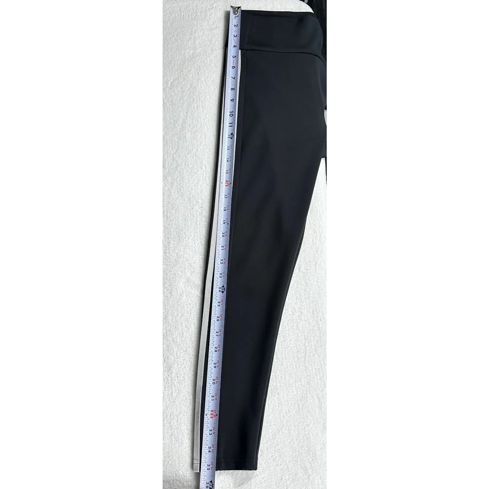 Adidas  Aeroready 3-Stripes High Rise 7/8 Sport Black Women’s Small Leggings - Image 6