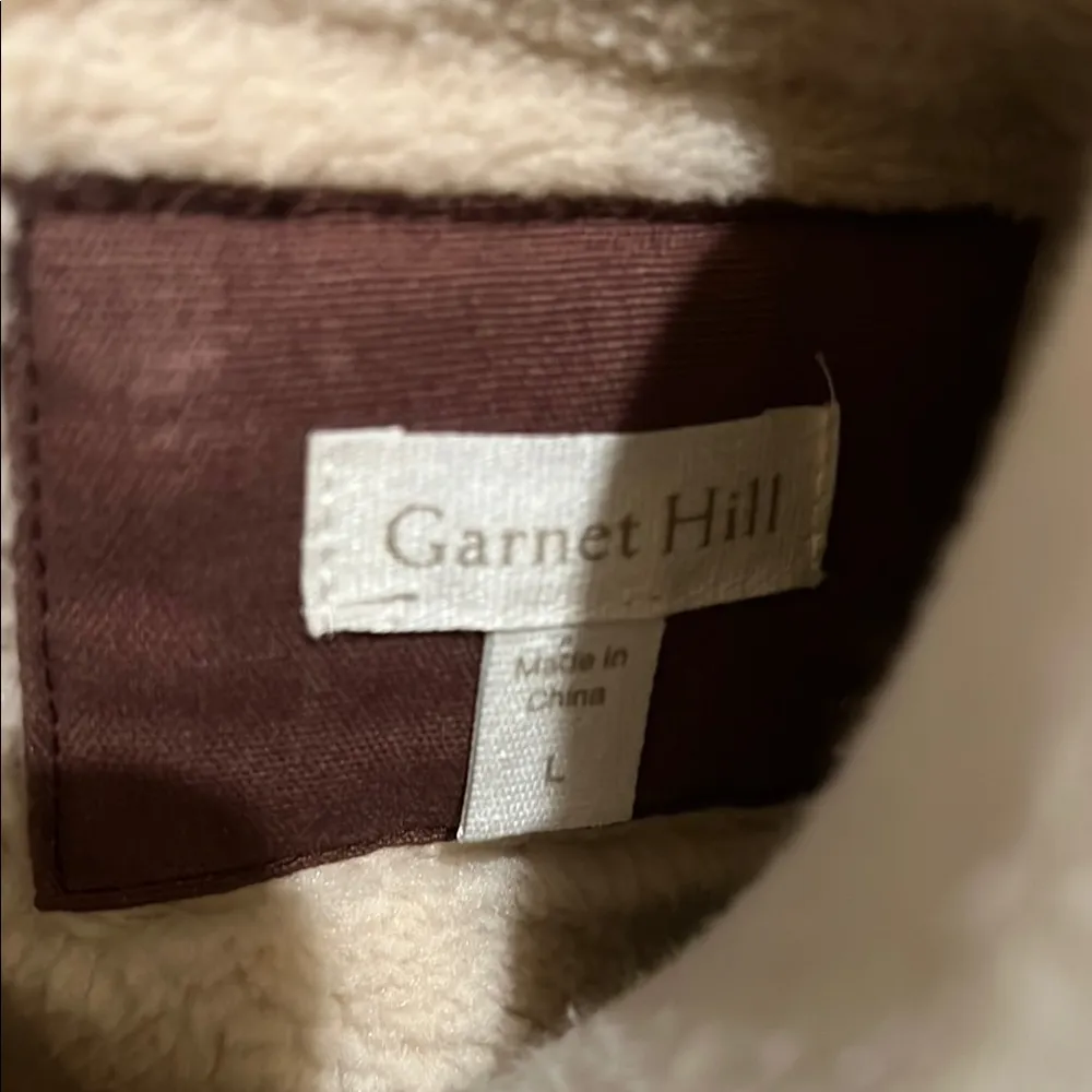 Garnet Hill Brown two and one Sherpa lined Jacket Weather-Resistant Mid-Length - Image 4