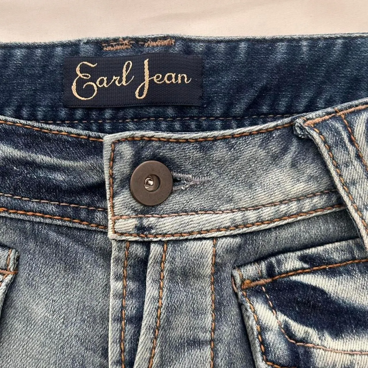 Earl Jean Y2K Vintage Micro Mini Denim Shorts β Low Rise Pocket Mini 2000s 26 Blue - Image 5