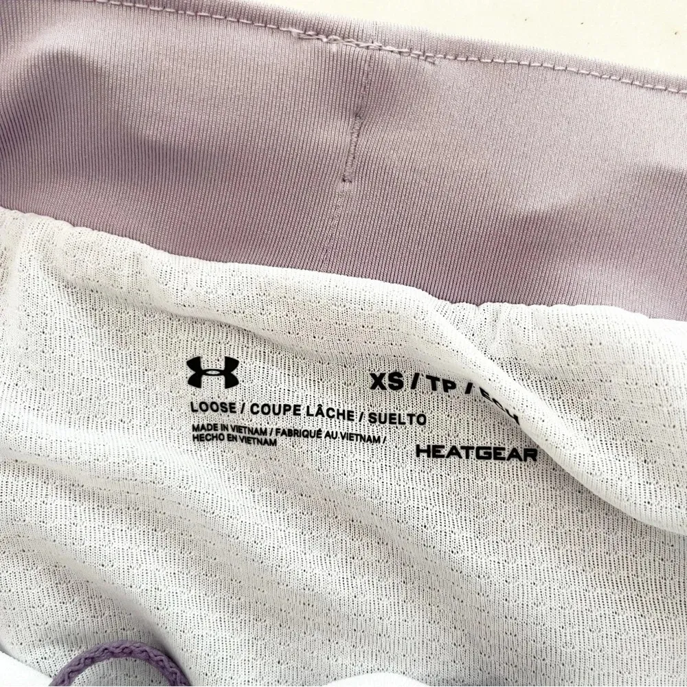NWT Under Armour HeatGear Women UA Mileage 2.0 Purple Loose Shorts Size XS - Image 6