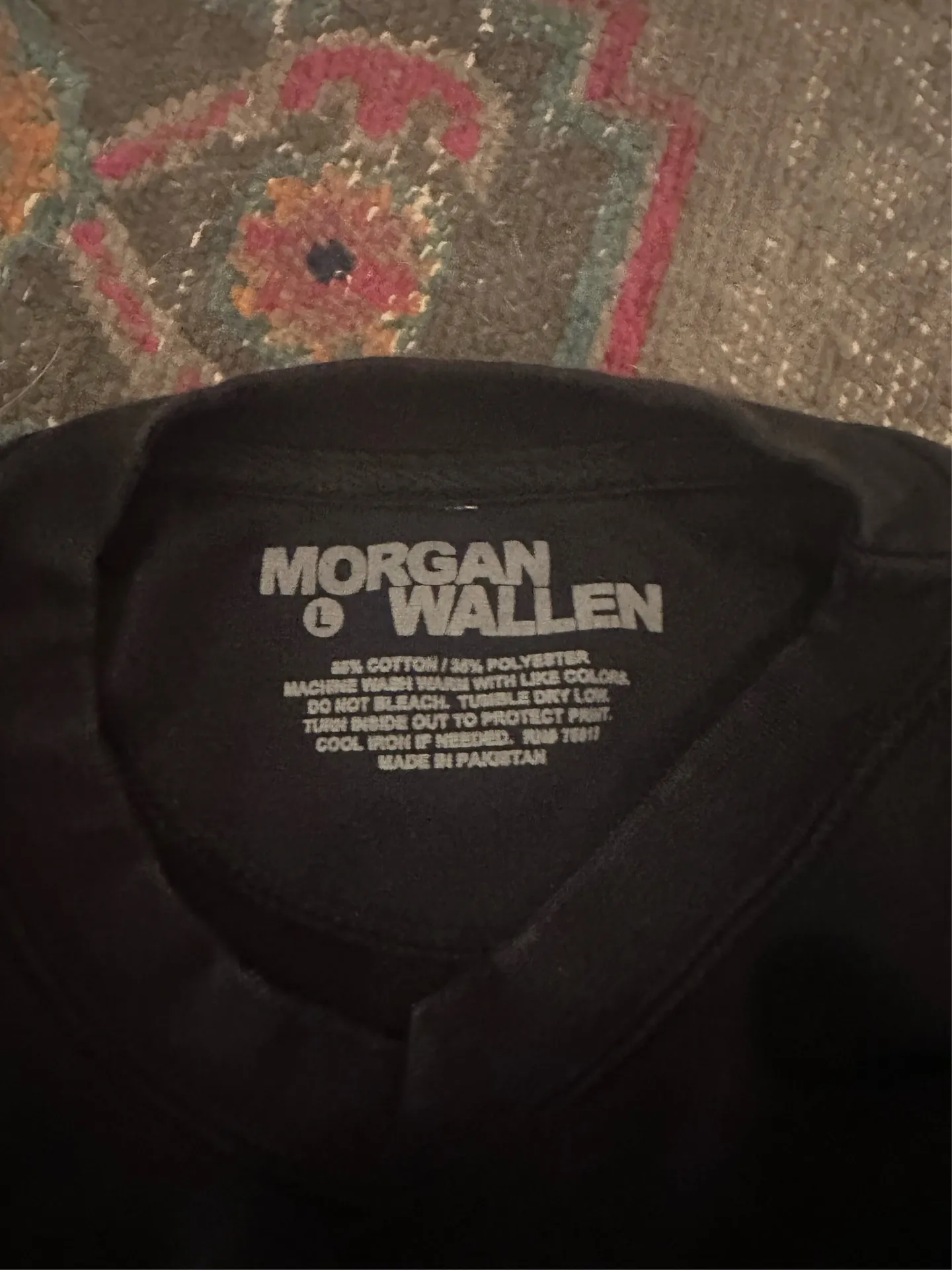 Morgan wallen crewneck sweatshirt Black Size L - Image 4