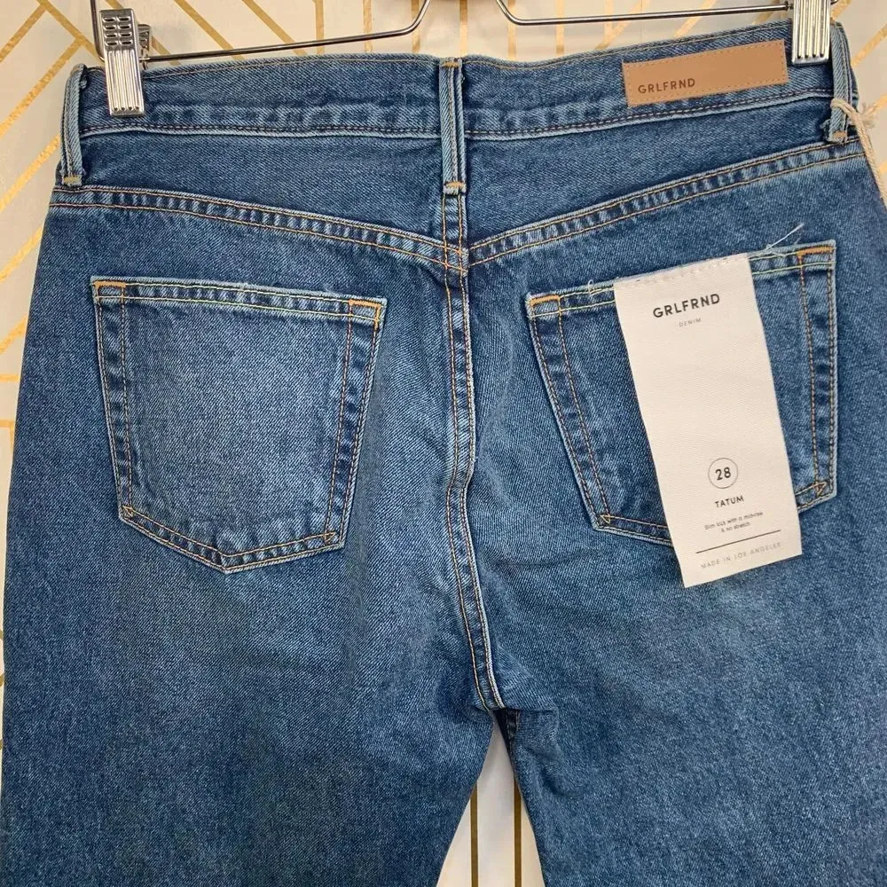 GRLFRND Tatum Crop Flare Jeans in Only‎ Lies Wash - Image 8
