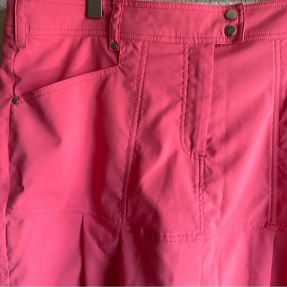GGBlue‎ Luxe Sport Skorts in Salmon Pink Size 12 Pleated Skirt Golf Pickleball - Image 8