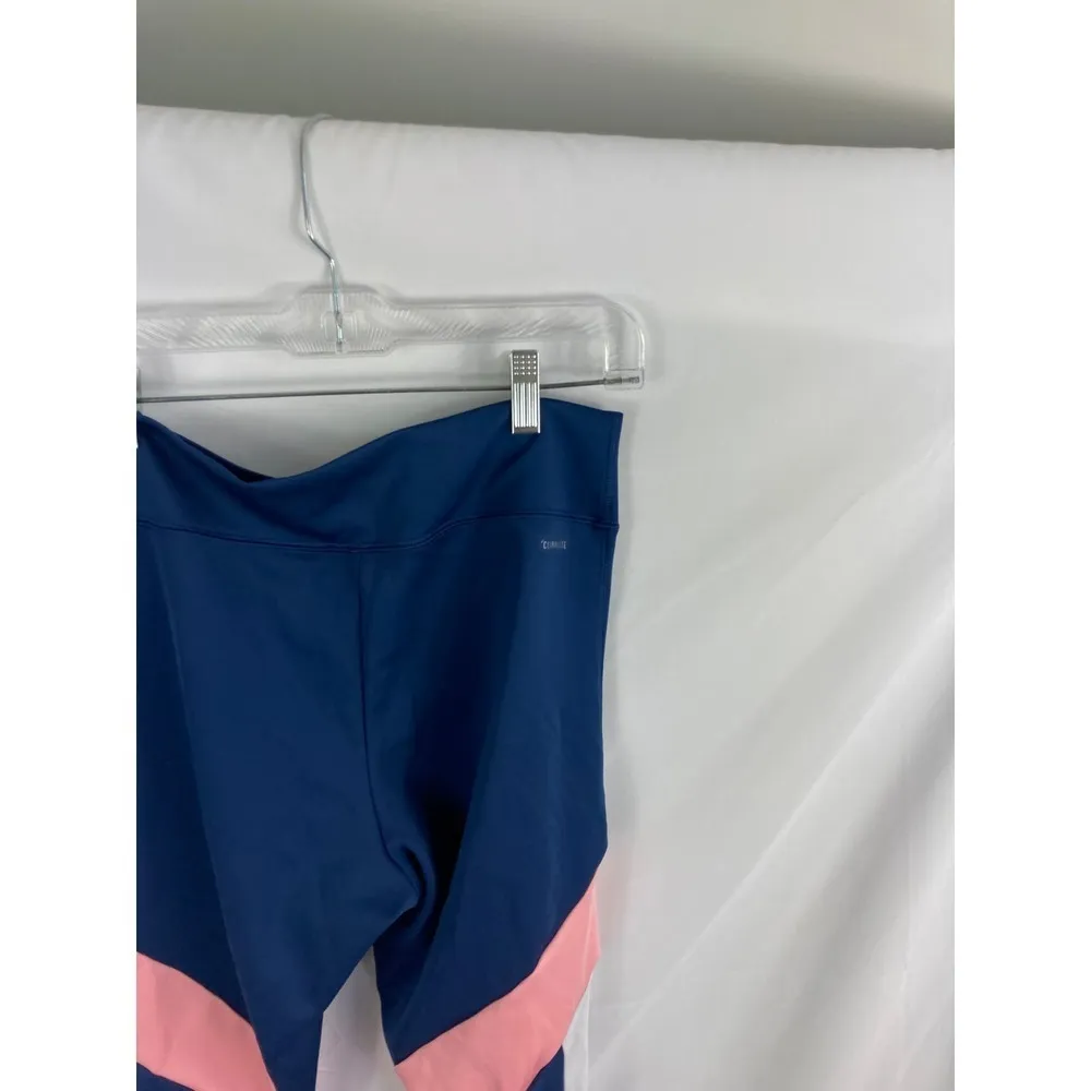 Adidas Climalite Blue Pink Leggings Size Medium - Image 5