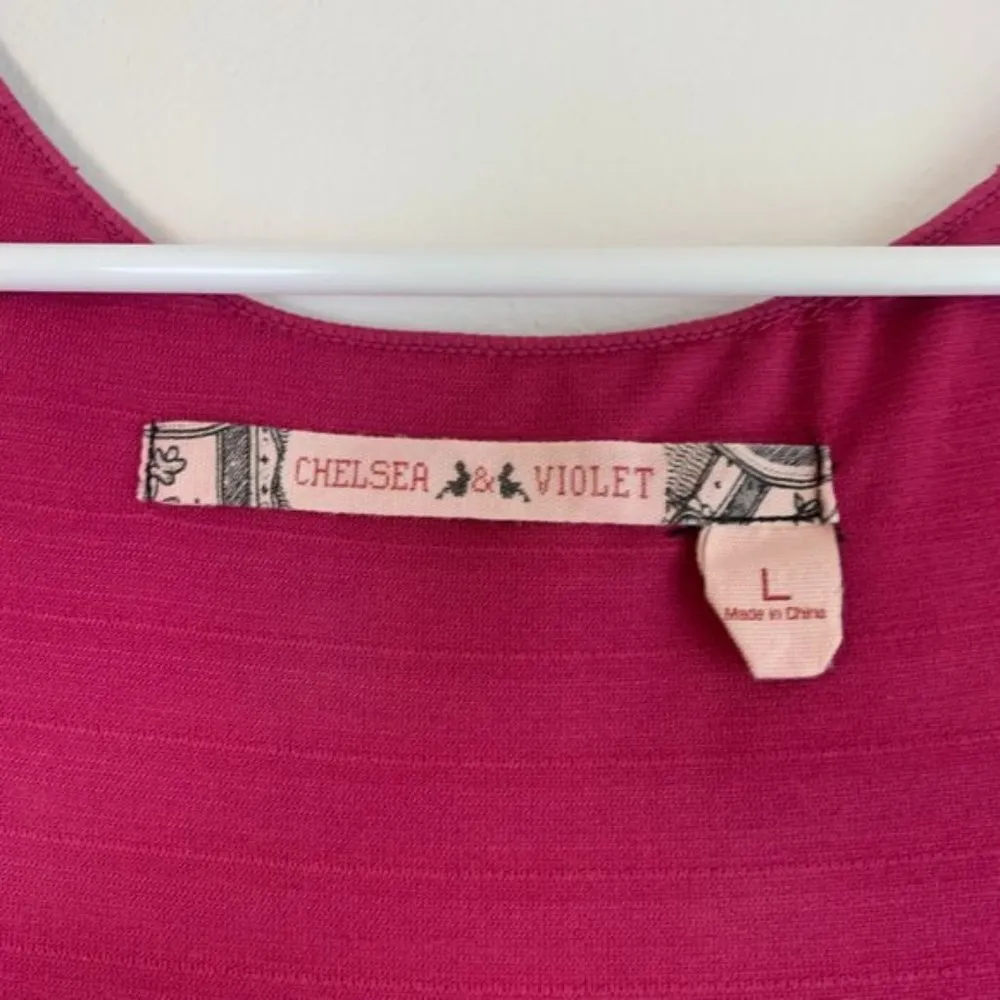 Chelsea & Violet Raspberry Tiered Ruffle Mini Dress - Image 3