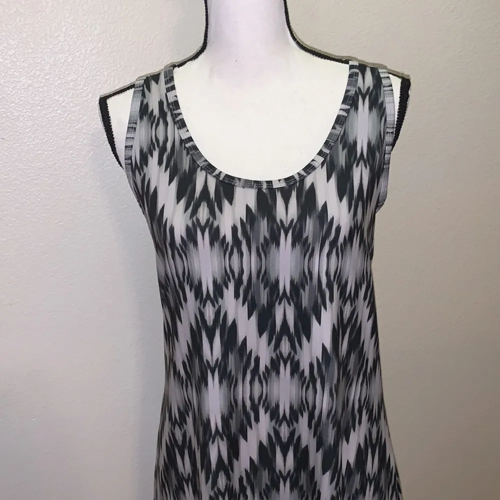 Tehama razorback Native pattern racerback stretchy summer dress Black - Image 2