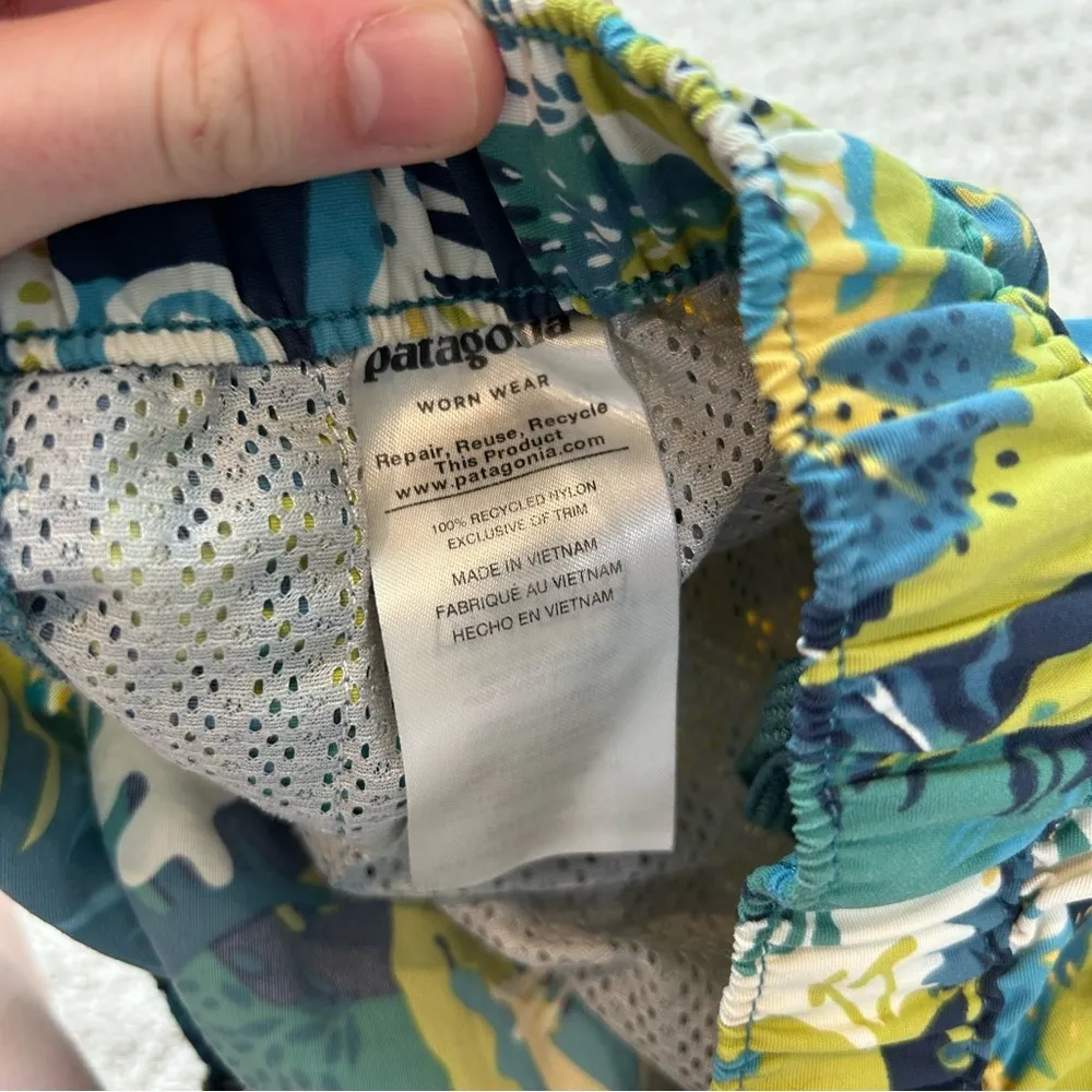 Patagonia Women's Barely Baggies Shorts in Wild Waratah: Tasmanian Teal - Image 5