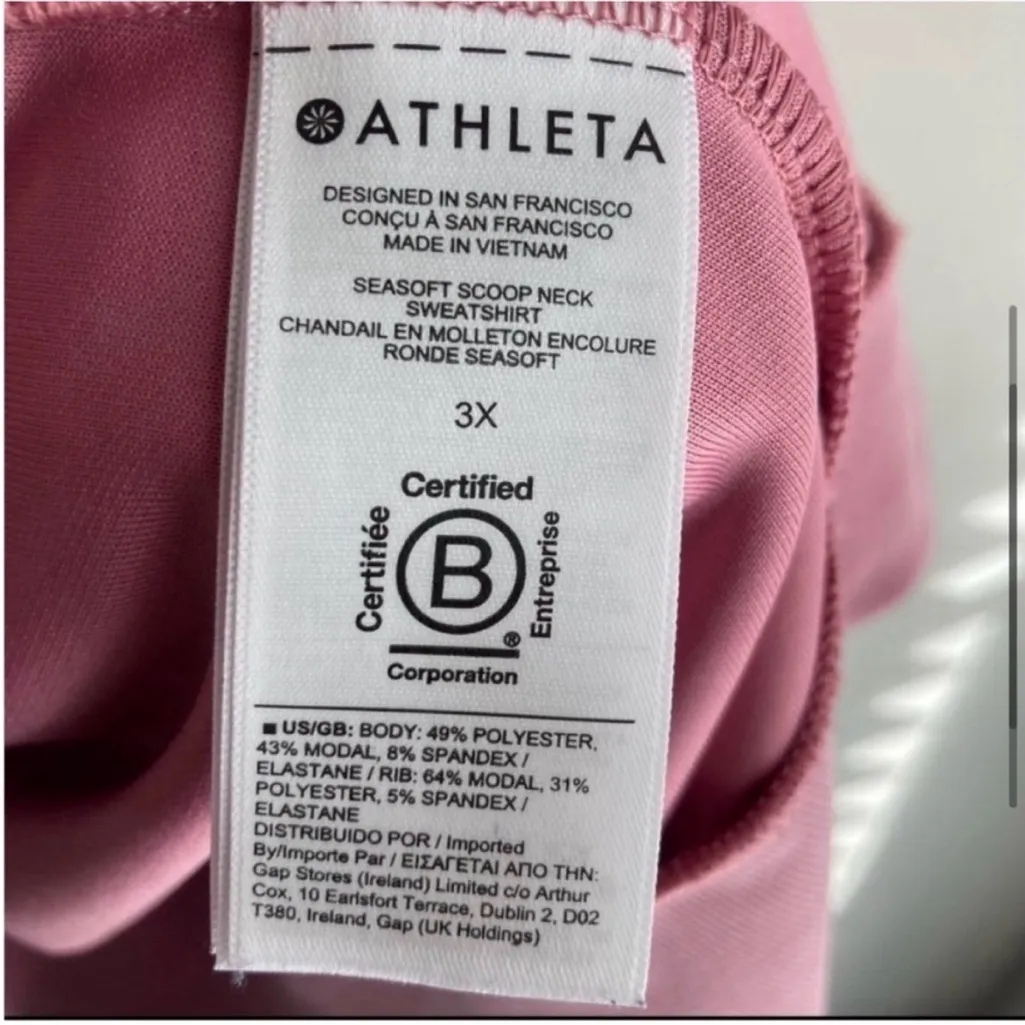 Athleta Seasoft Mauve Pink Sweatshirt 3X - Image 5