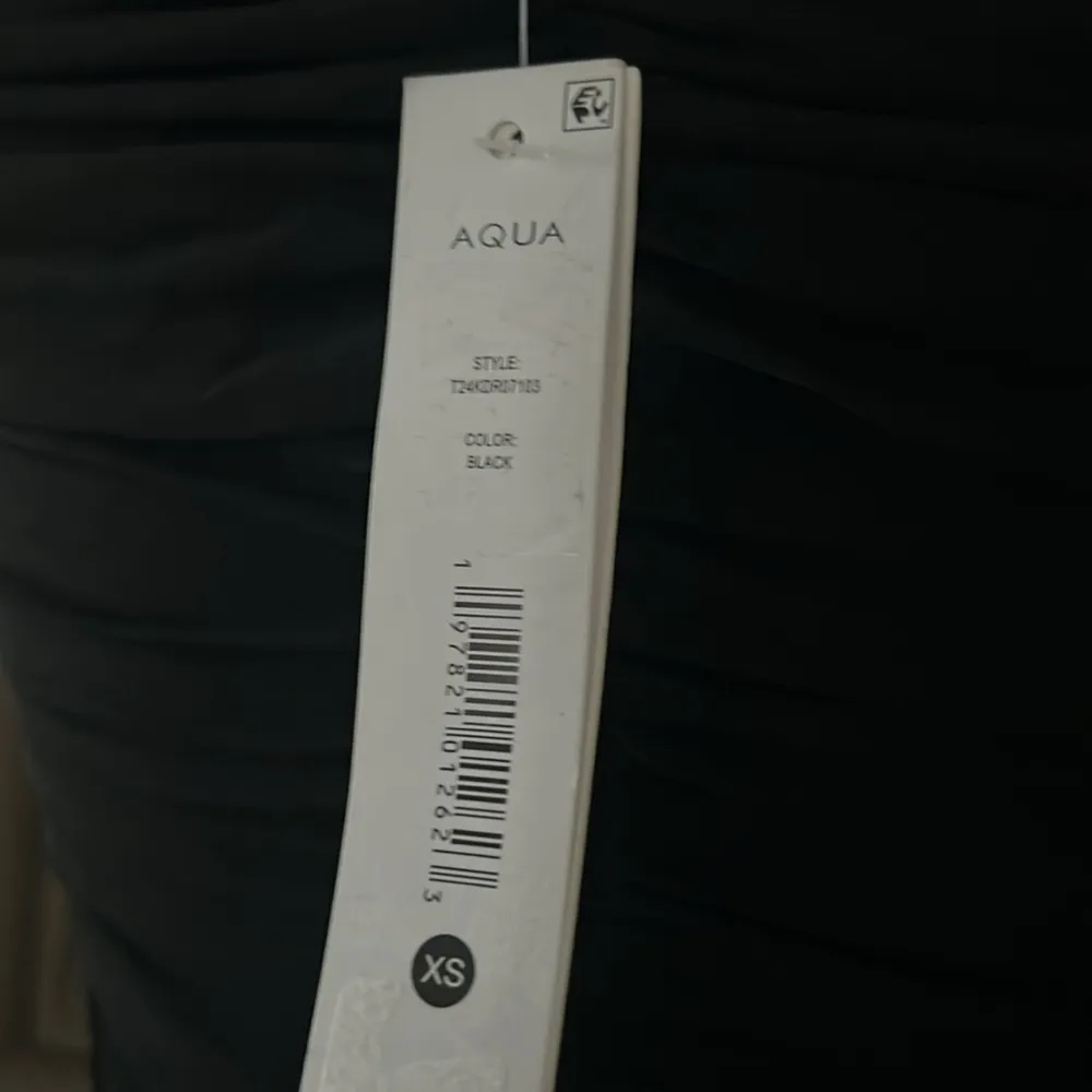 Aqua Rose Dress in Black & White Rose, Size XS NEW w/Tag - Image 6