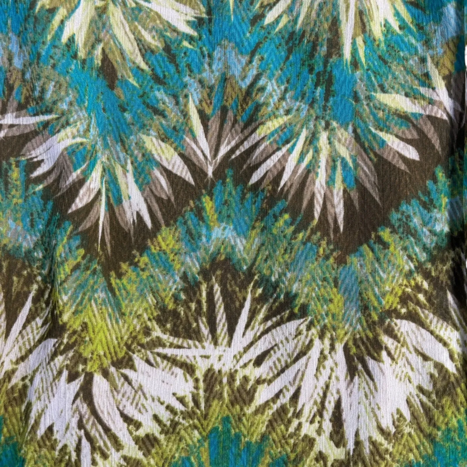 Catherines Plus Size 3X Green Blue Chevron Beaded Neck Sleeveless Dress - Image 9