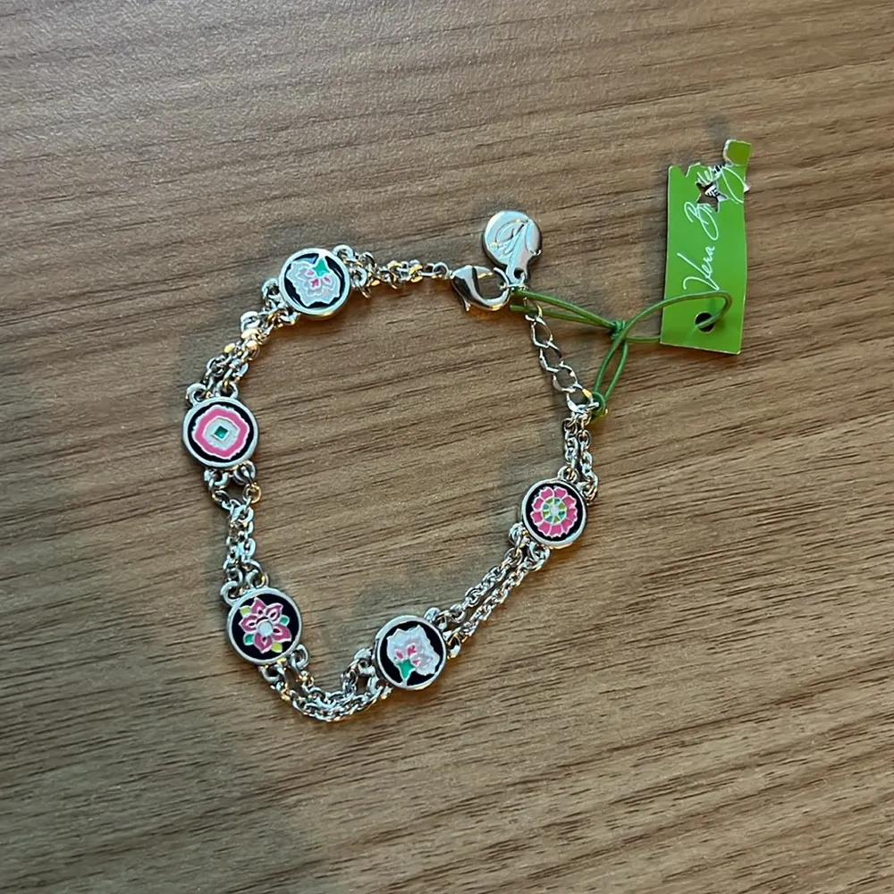 Vera Bradley Silver & Floral Chain Bracelet NWT Matches Tutti Frutti Bag Listed - Image 2