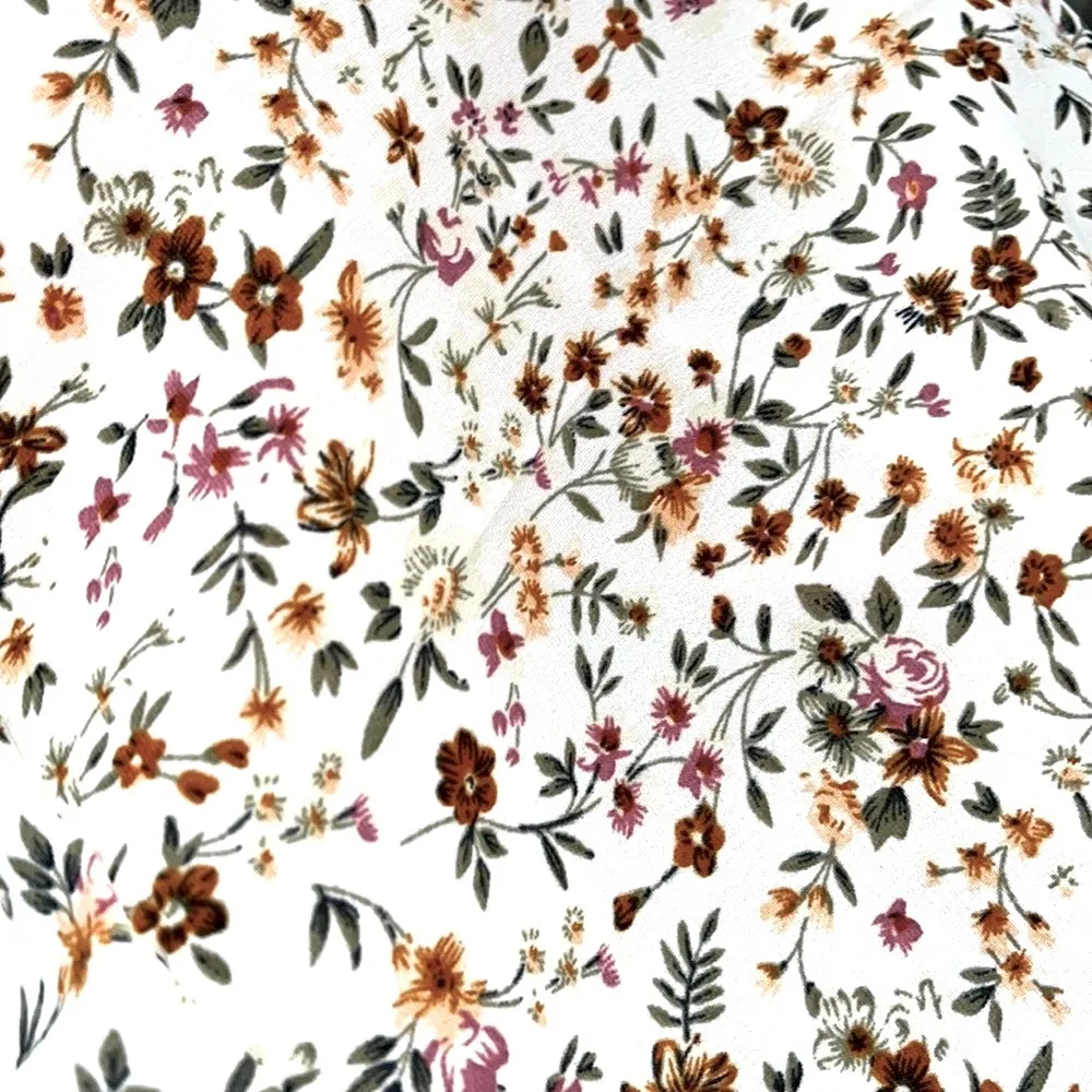 🍃 New! Beautiful Floral Print Tie Shoulder Shirred Cami Dress Size L - Image 7