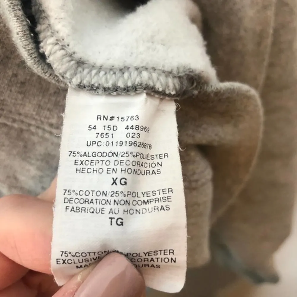 Champion eco gray pull over basic crew neck sweatshirt logo casual leisure XL - Image 5