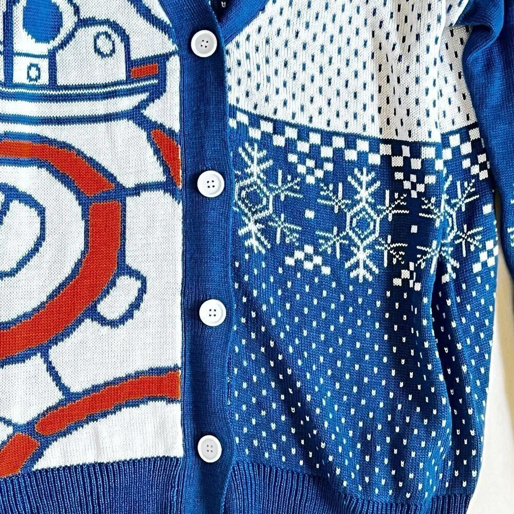 Star Wars Men’s XL women Christmas Sweater Red Ugly Tie blue Christmas - Image 3