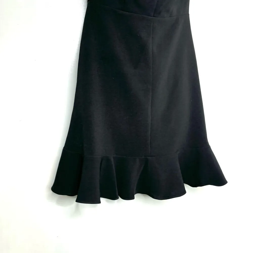 Likely Revolve Bellerose Off the Shoulder Ruffle Hem Black Mini Dress 6 - Image 8