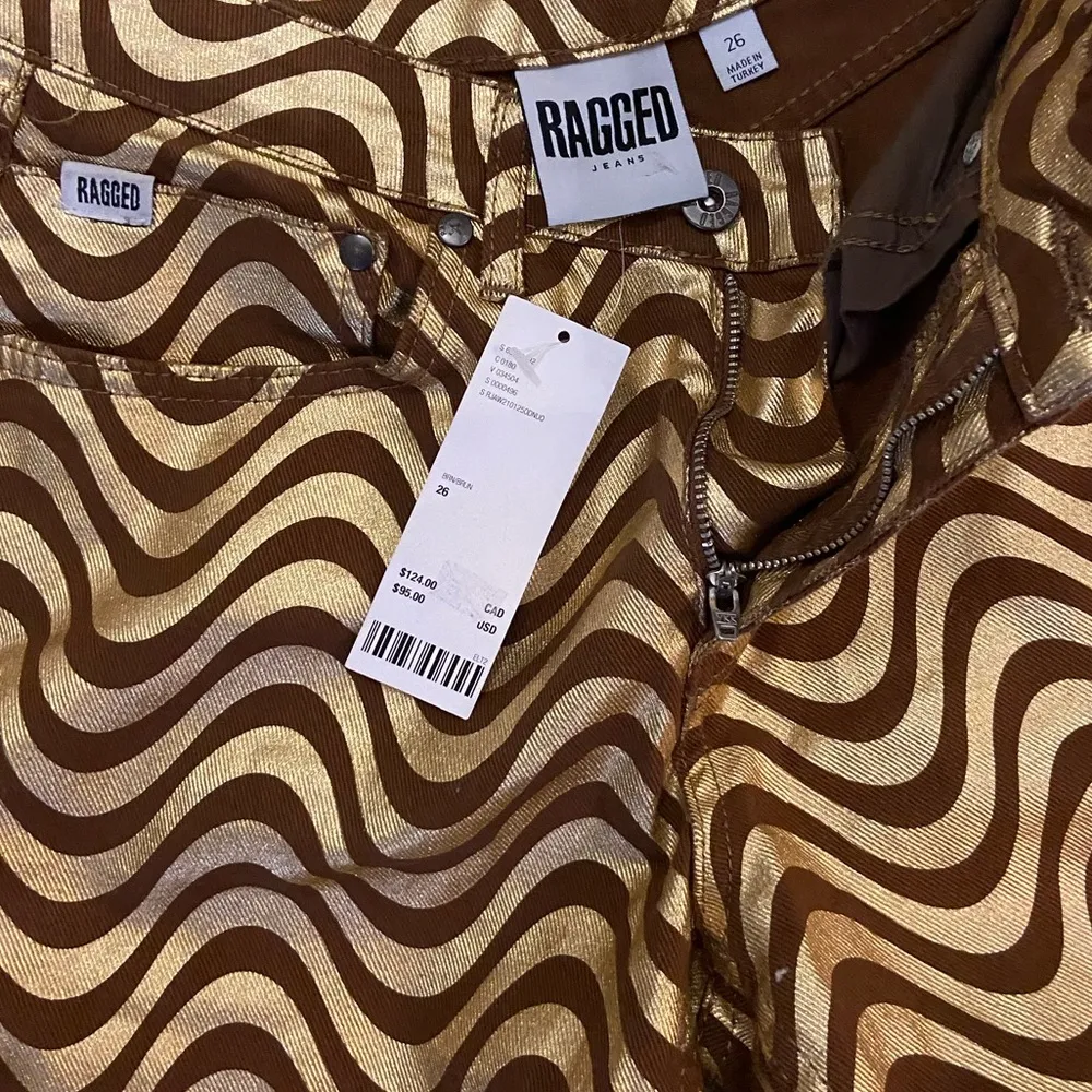 NWT Ragged Priest Exclusive UO Glitter Wave Jean in Brown - Image 5