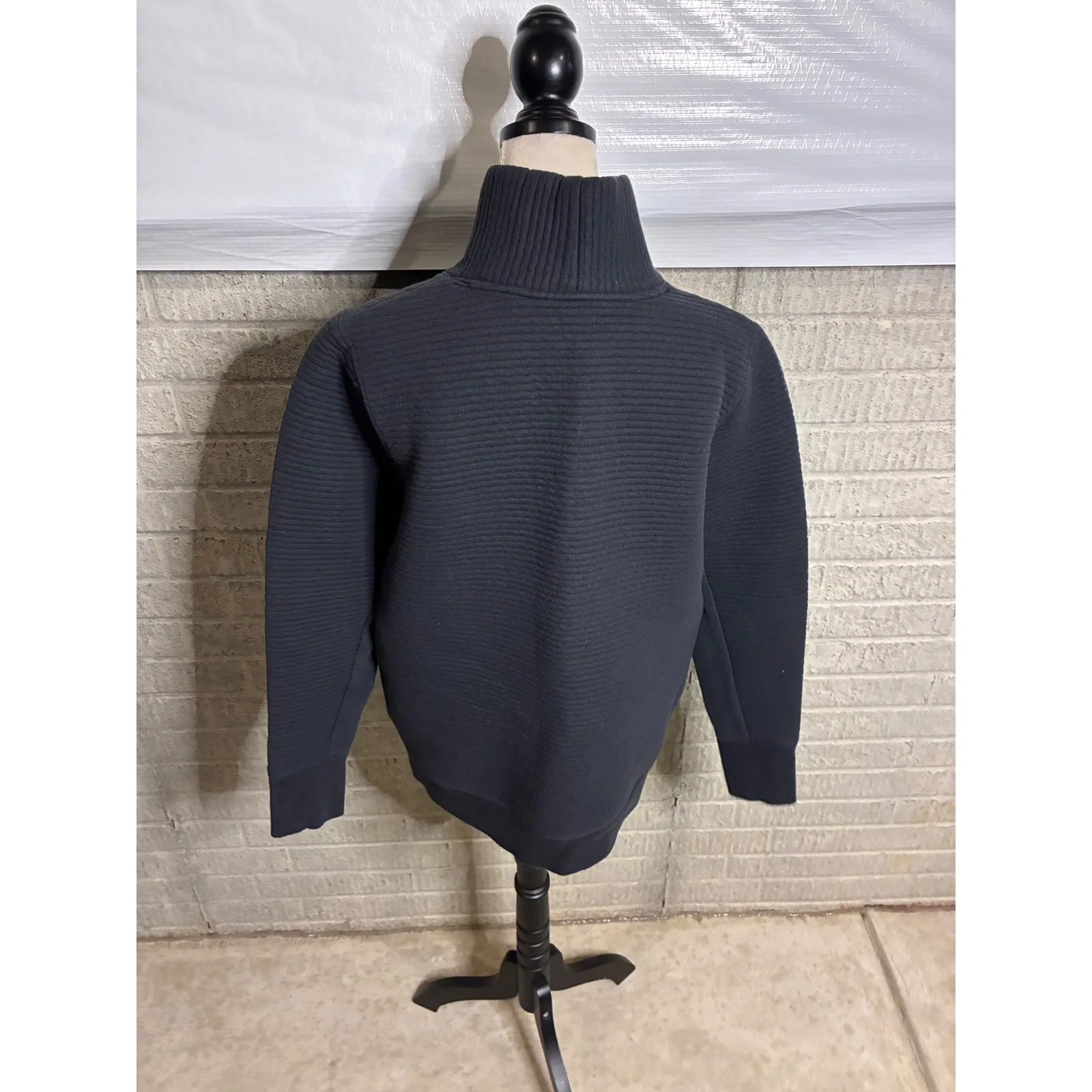 all in motion Womens Turtleneck Quilted Pullover Sweatshirt Black Size L - Image 4