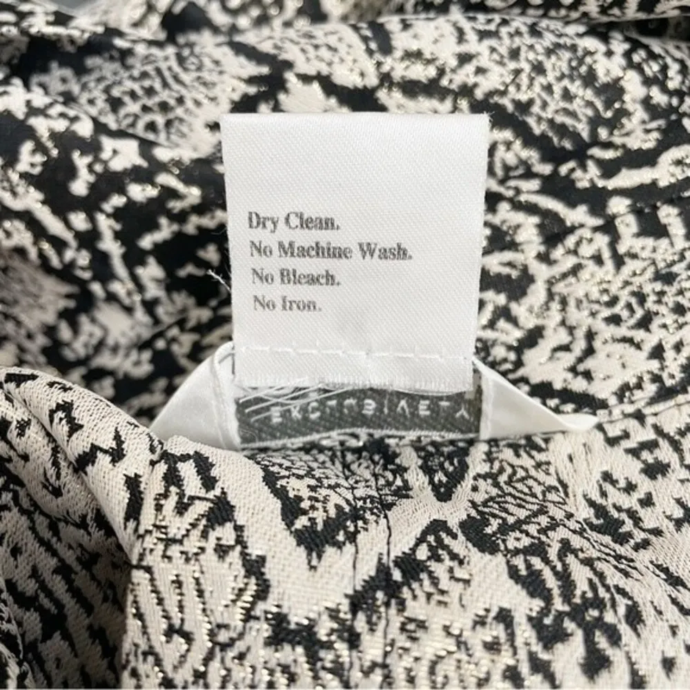 Misook Metallic Snake Reptile Print Open Front Topper Jacket Women’s Size Medium - Image 8