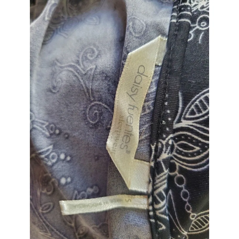 Daisy Fuentes Sleepwear Lingerie Intimate Dress Black White Paisley Stra… - Image 4