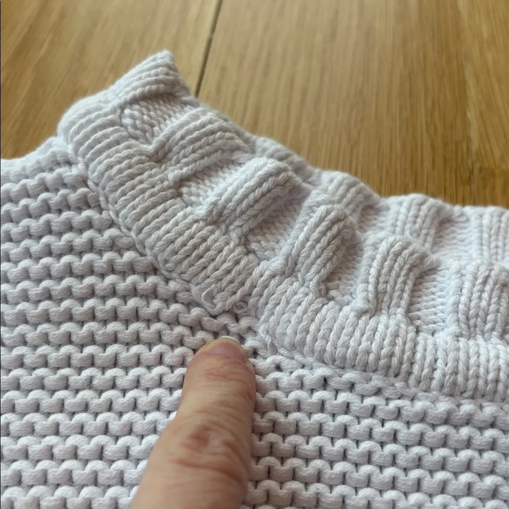 Vtg Liz Claiborne Sweater Short Sleeve Star Cotton Knit White Size Small - Image 4