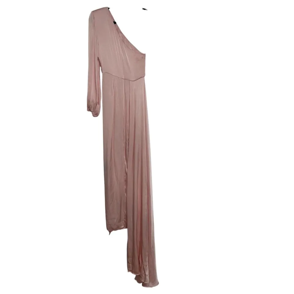Michael Costello X Revolve Heather One Sleeve Maxi Gown Soft Rose Pink - Image 7