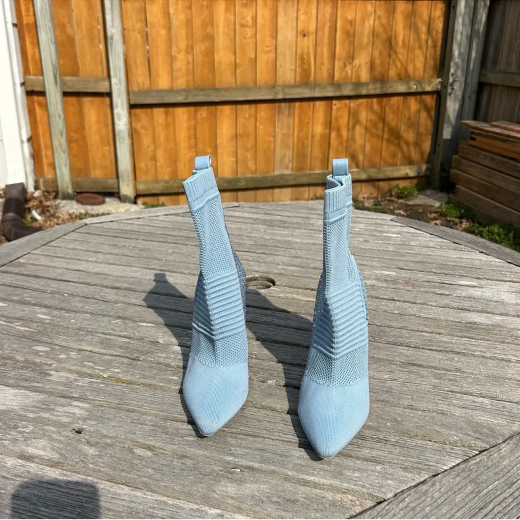 STEVE MADDEN Sock Bootie The Maxwell Blue Rhinestone size 8 fall winter hot cute - Image 3