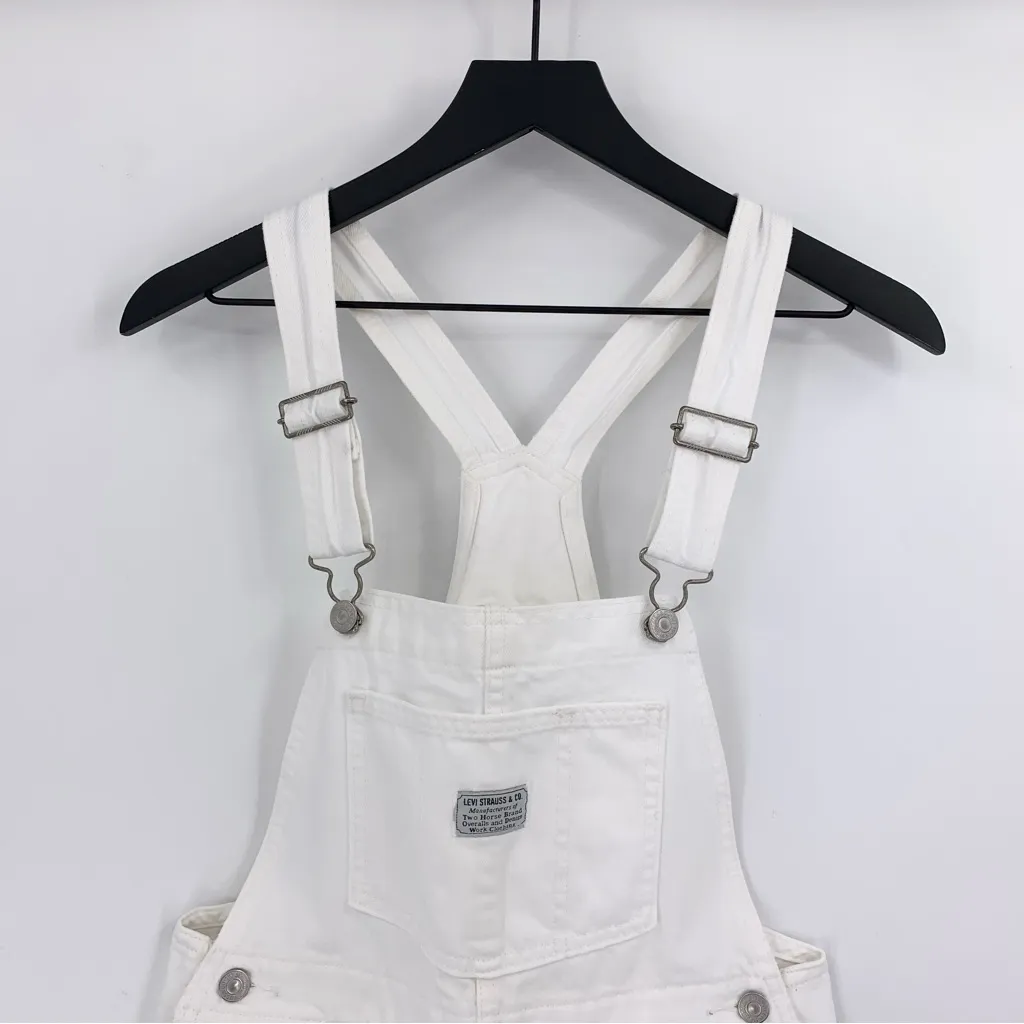 LEVI'S Cutoff Overalls White 4/6? - Image 2