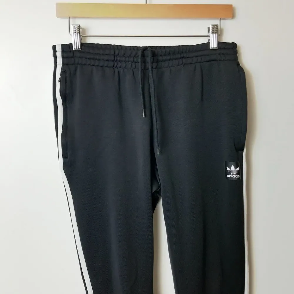 Adidas Track Pants Adult Black Medium Classic Jogger Windbreaker Tracksuit - Image 12