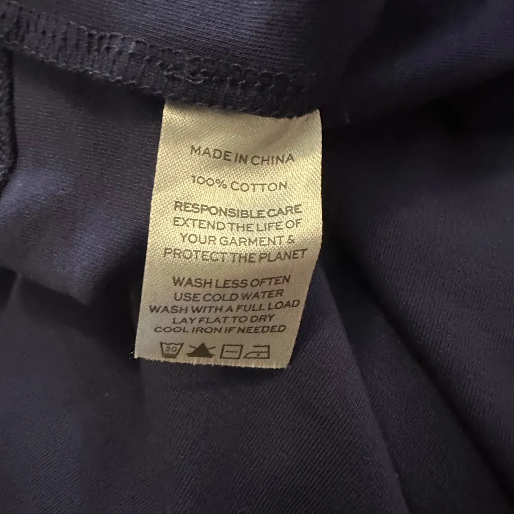 Hill House Home The Luna Bodysuit Navy Cotton Jersey Turtleneck Size S - Image 5