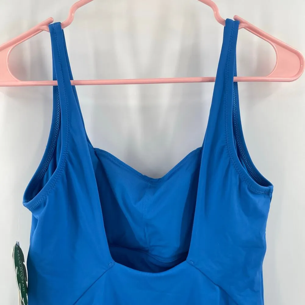 TOMMY BAHAMA Swimsuit Size 8 Palm Modern Square Neck One Piece Blue Swim NWT - Image 11