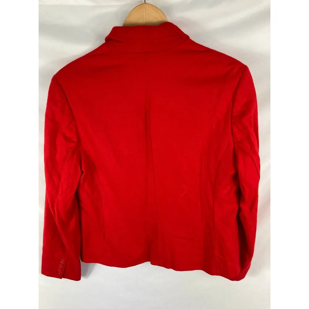Pendleton 100% Virgin wool Red Blazer Size 14 - Image 5