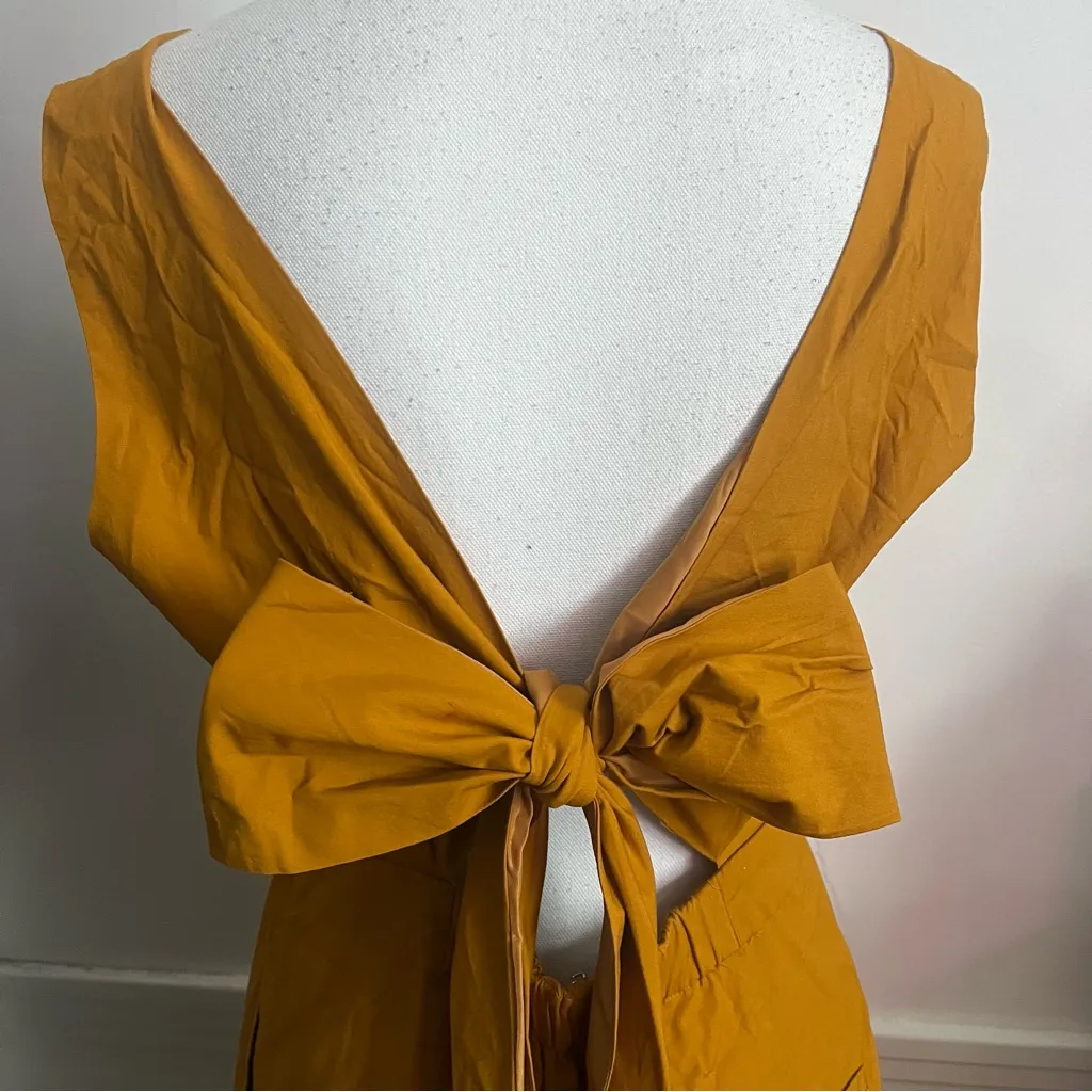 J. Crew • Mustard Yellow Wrap Tie Jumpsuit - Image 5