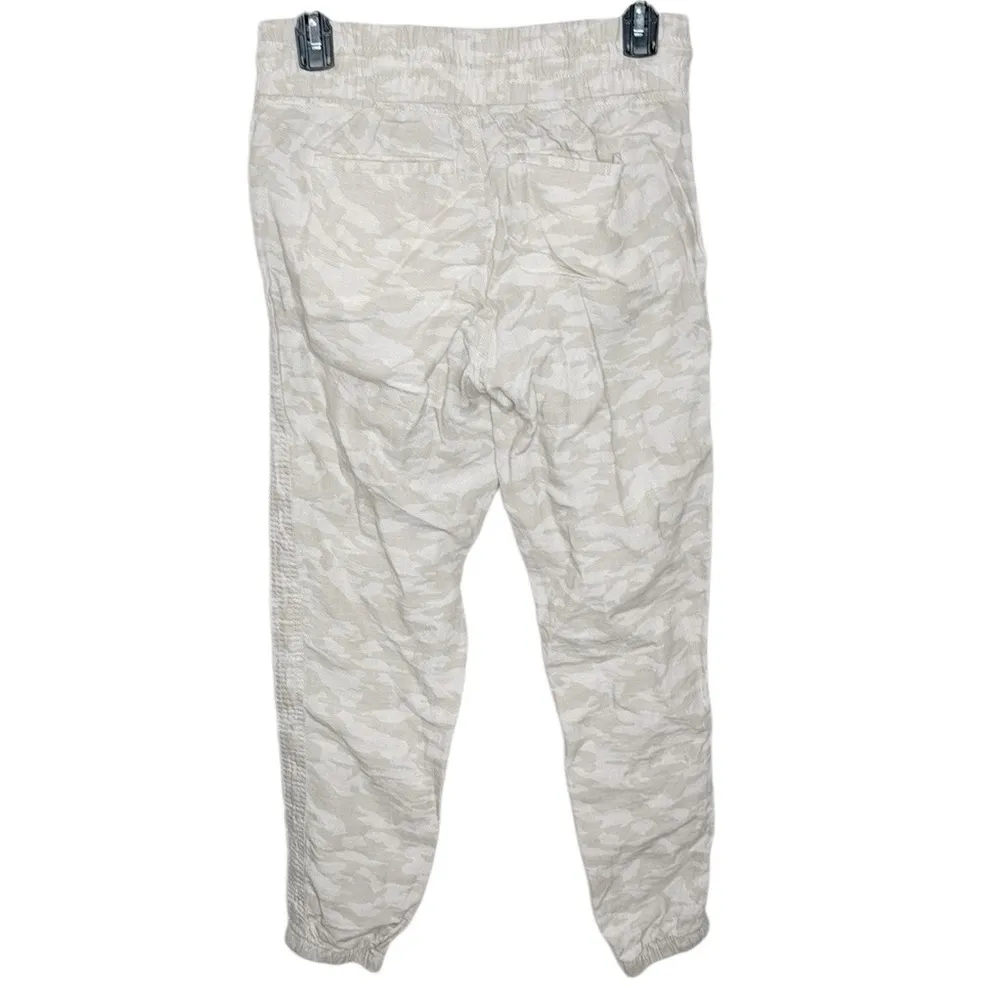 Athleta Cabo Tide Linen Jogger Neutral Camo Size 0 - Image 3