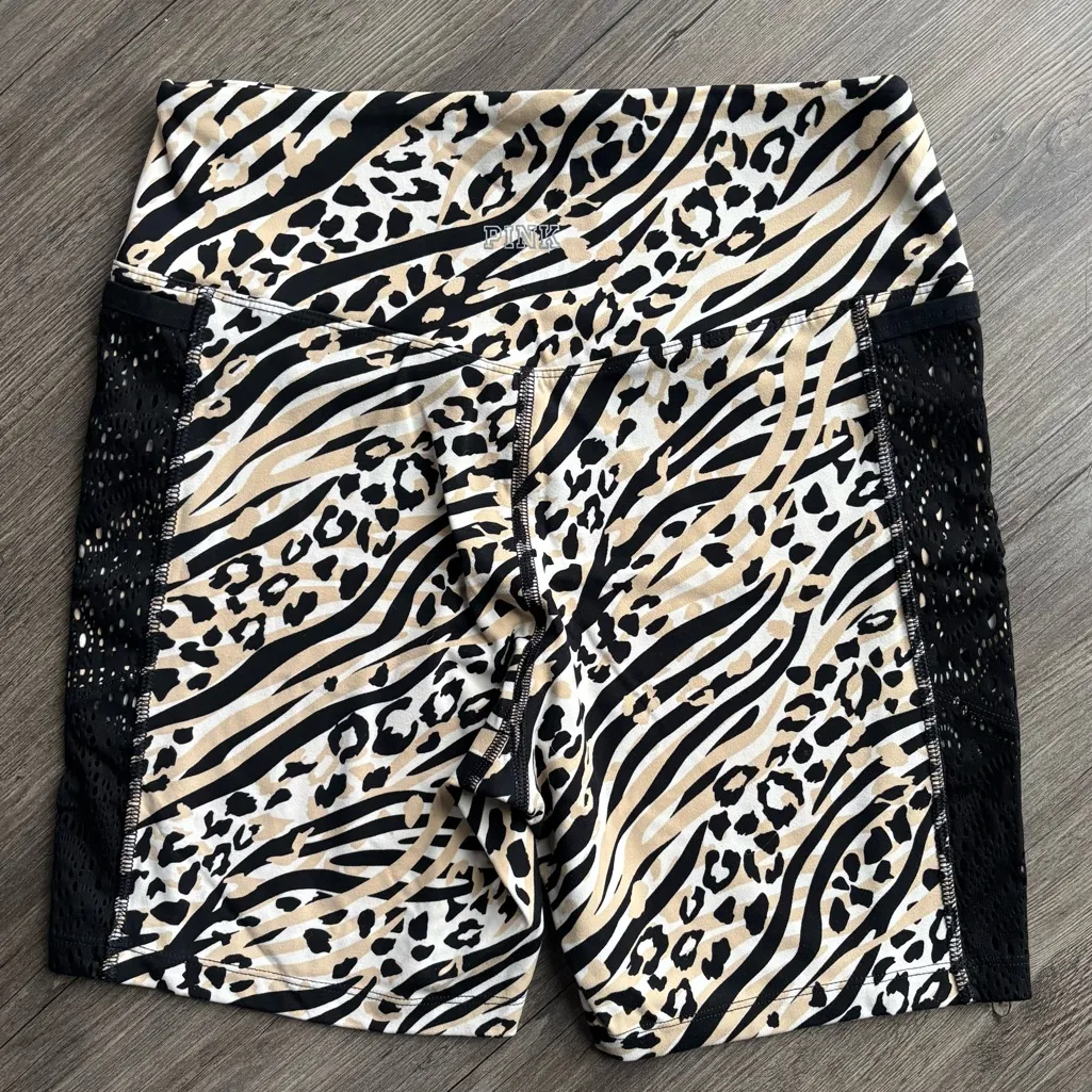 VS Pink Buttery Soft Animal Print Biker Shorts Medium - Image 5
