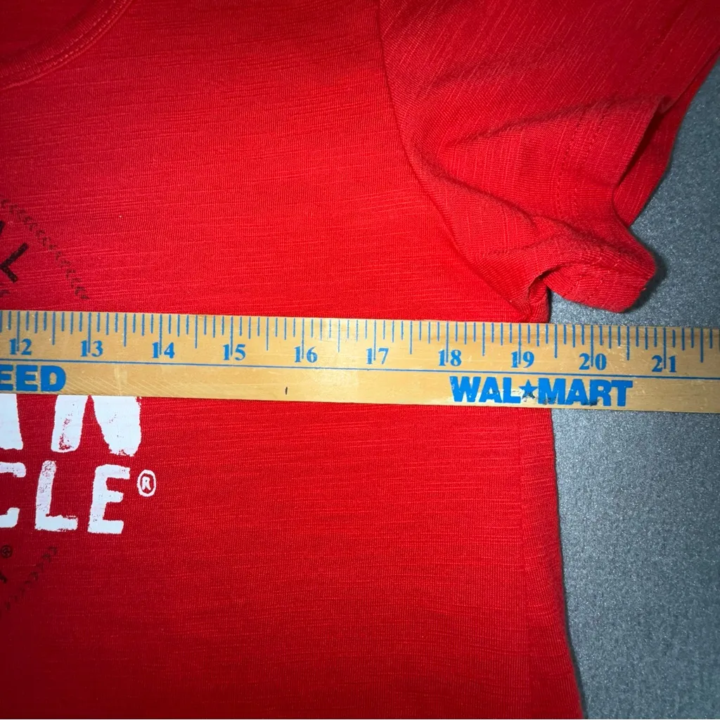 NEW Indian Motorcycle Red Women's Back Pleat relaxed fit Short‎ Sleeve Tee Large - Image 9